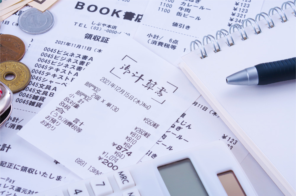 簡易インボイス（適格簡易請求書）のレシートと領収書